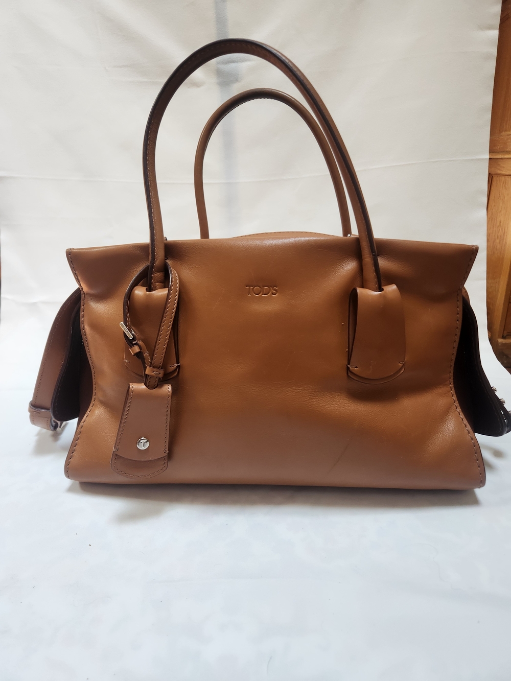 TOD'S Brown Leather Satchel Tote